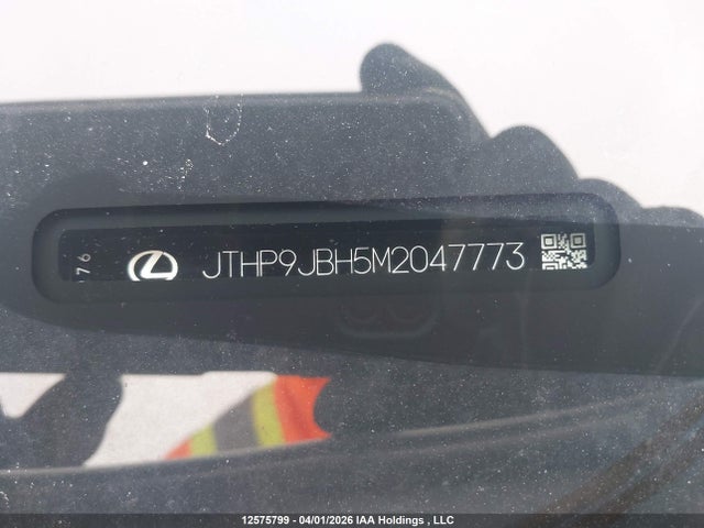 JTHP9JBH5M2047773 Lexus UX 250H
