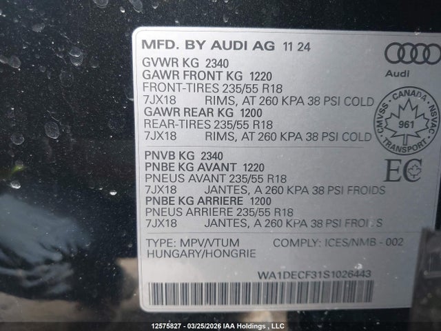WA1DECF31S1026443 Audi Q3