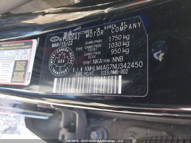 Продаж на аукціоні авто 2022 Hyundai Elantra Preferred Ivt With Sun And Tech Package, vin: KMHLM4AG7NU342450, номер лоту: 12575876