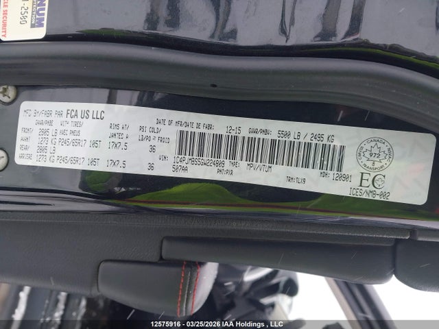 Продажа на аукционе авто 2016 Jeep Cherokee Trailhawk, vin: 1C4PJMBS5GW224809, номер лота: 12575916