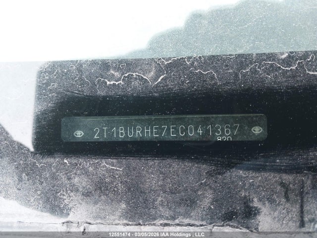 2T1BURHE7EC041367 Toyota COROLLA CE