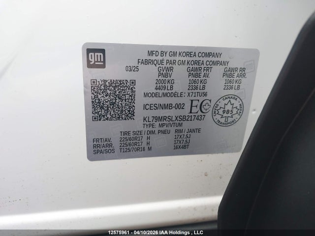 KL79MRSLXSB217437 Chevrolet Trailblazer Lt Awd