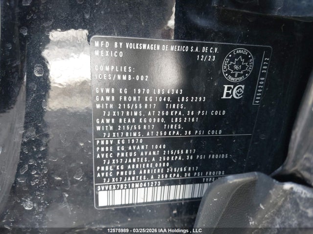 3VVEX7B21RM041273 Volkswagen TAOS SE