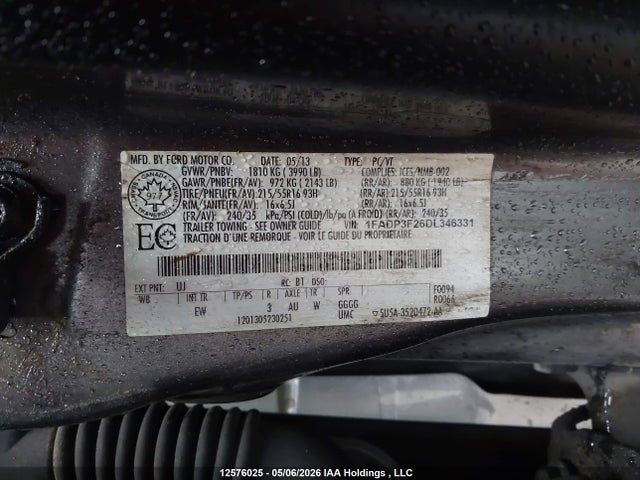 Продажа на аукционе авто 2013 Ford Focus Se, vin: 1FADP3F26DL346331, номер лота: 12576025