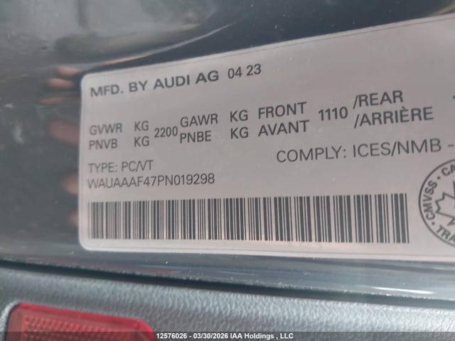 WAUAAAF47PN019298 Audi A4