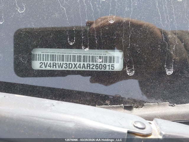 12576066 :رقم المزاد ، 2V4RW3DX4AR260915 vin ، 2010 Volkswagen Routan مزاد بيع