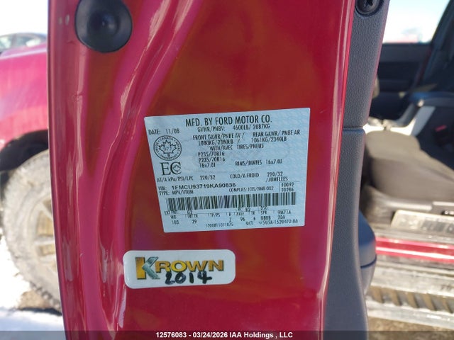 12576083 :رقم المزاد ، 1FMCU93719KA90836 vin ، 2009 Ford Escape مزاد بيع