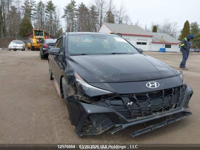 2022 Hyundai Elantra N მანქანა იყიდება აუქციონზე, vin: KMHLW4AK8NU003498, აუქციონის ნომერი: 12576084