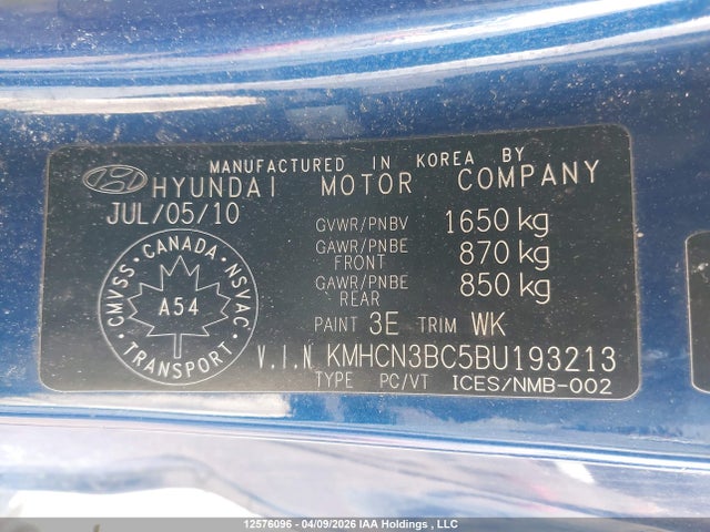 Продаж на аукціоні авто 2011 Hyundai Accent, vin: KMHCN3BC5BU193213, номер лоту: 12576096