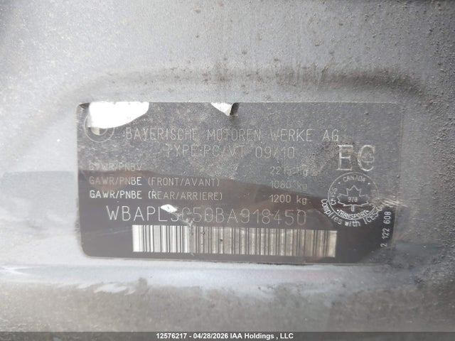 Продажа на аукционе авто 2011 Bmw 335i Xdrive, vin: WBAPL5C50BA918450, номер лота: 12576217