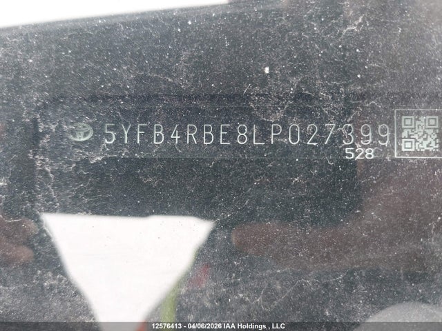 12576413 :رقم المزاد ، 5YFB4RBE8LP027399 vin ، 2020 Toyota Corolla Se/xse مزاد بيع