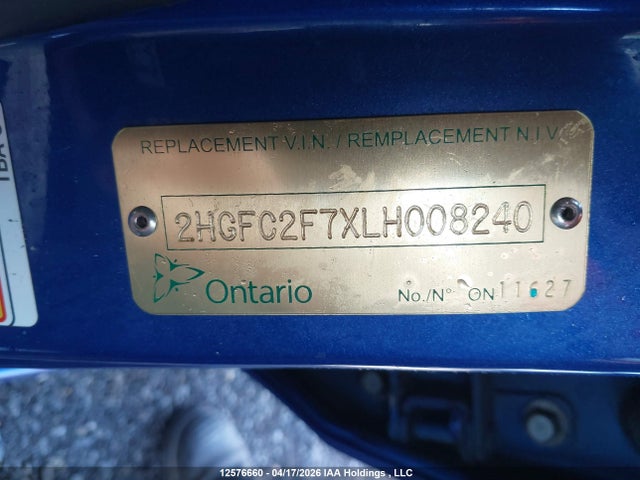 2HGFC2F7XLH008240 Honda CIVIC EX