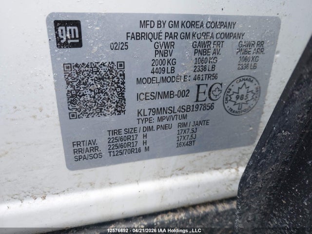 Chevrolet Trailblazer Ls 2025 KL79MNSL4SB197856 Image 21