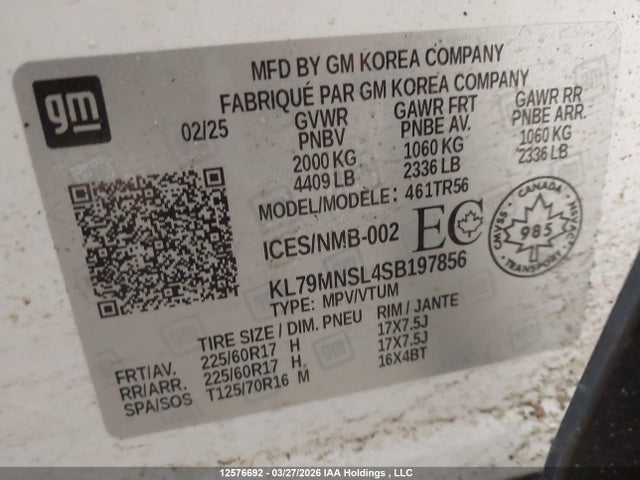 Chevrolet Trailblazer Ls 2025 KL79MNSL4SB197856 Image 9