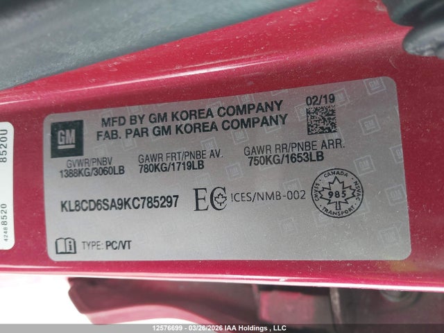 Chevrolet Spark 2019 KL8CD6SA9KC785297 Image 19