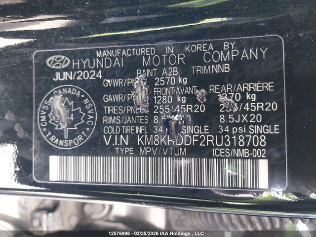 Продаж на аукціоні авто 2024 Hyundai Ioniq 5, vin: KM8KRDDF2RU318708, номер лоту: 12576996