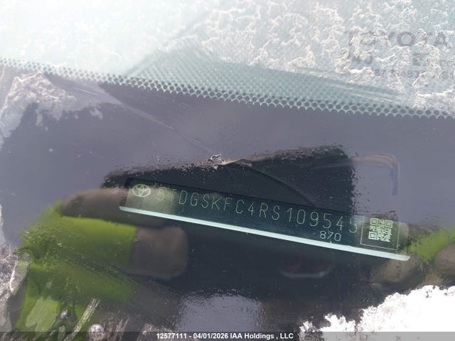 2024 Toyota Sienna მანქანა იყიდება აუქციონზე, vin: 5TDGSKFC4RS109545, აუქციონის ნომერი: 12577111
