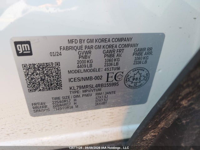 KL79MRSL4RB155995 Chevrolet Trailblazer