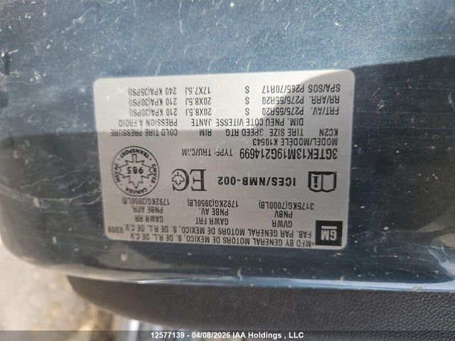 Aukcja sprzedaży 2009 Gmc Sierra 1500, vin: 3GTEK13M19G214699, numer aukcji: 12577139