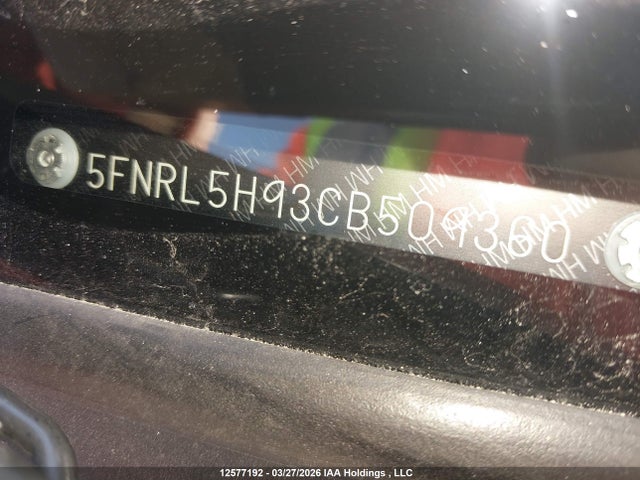 Продаж на аукціоні авто 2012 Honda Odyssey, vin: 5FNRL5H93CB509360, номер лоту: 12577192