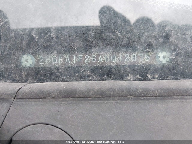 2010 Honda Civic Dx/dx-a მანქანა იყიდება აუქციონზე, vin: 2HGFA1F26AH012075, აუქციონის ნომერი: 12577230