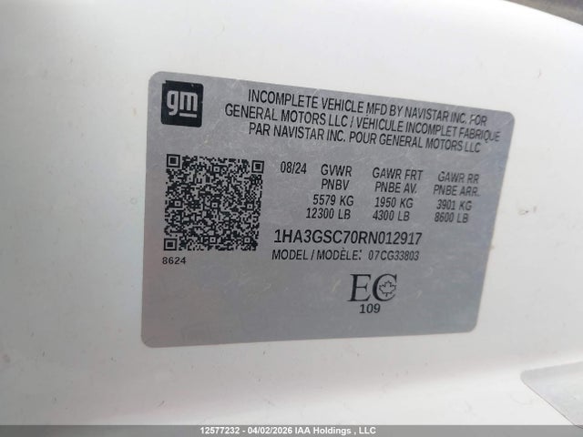 1HA3GSC70RN012917 Chevrolet EXPRESS G3500