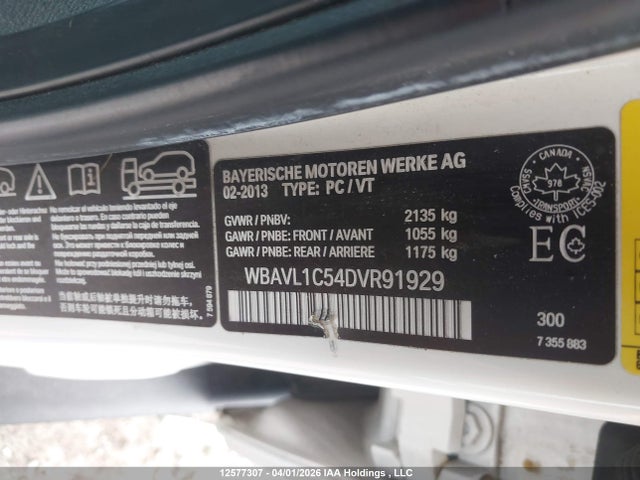 Продаж на аукціоні авто 2013 Bmw X1 Xdrive28i, vin: WBAVL1C54DVR91929, номер лоту: 12577307