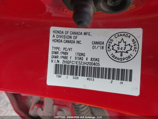 Honda Civic Si Si 2018 2HGFC1E52JH200405 Image 18