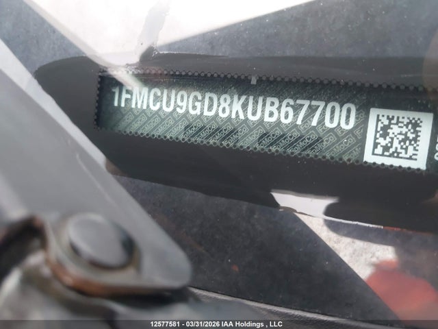 2019 Ford Escape Se მანქანა იყიდება აუქციონზე, vin: 1FMCU9GD8KUB67700, აუქციონის ნომერი: 12577581