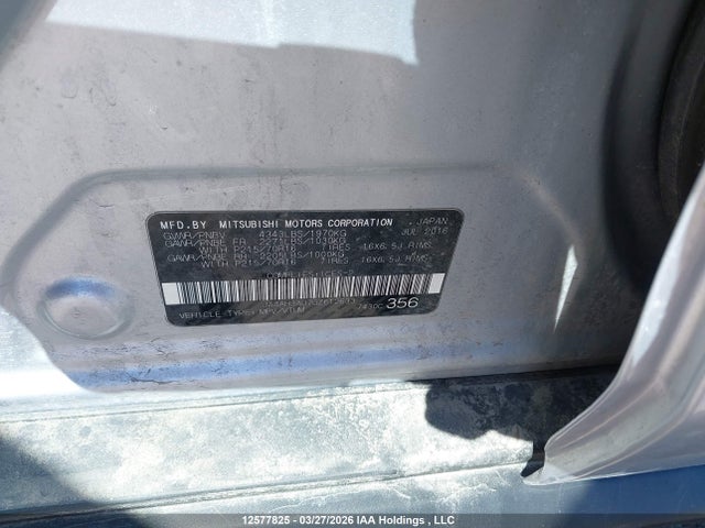 JA4AH3AU7GZ612633 Mitsubishi Rvr Se/es