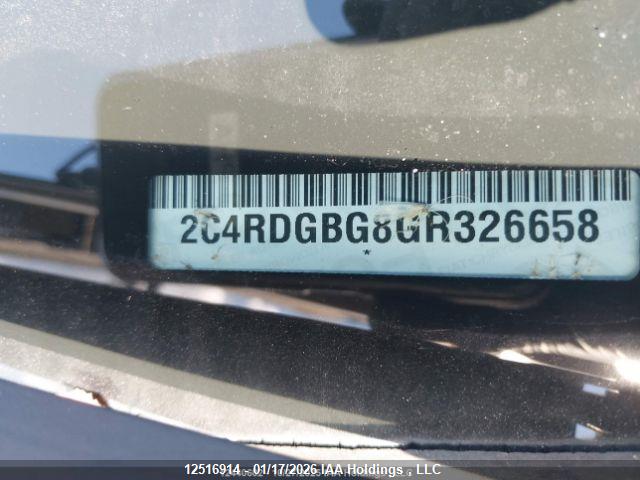 2C4RDGBG8GR326658 Dodge Grand Caravan Se/sxt