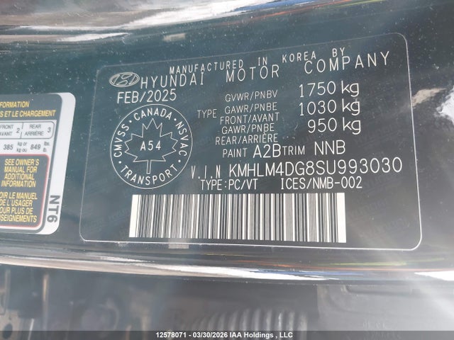 Продажа на аукционе авто 2025 Hyundai Elantra Sel Sport, vin: KMHLM4DG8SU993030, номер лота: 12578071
