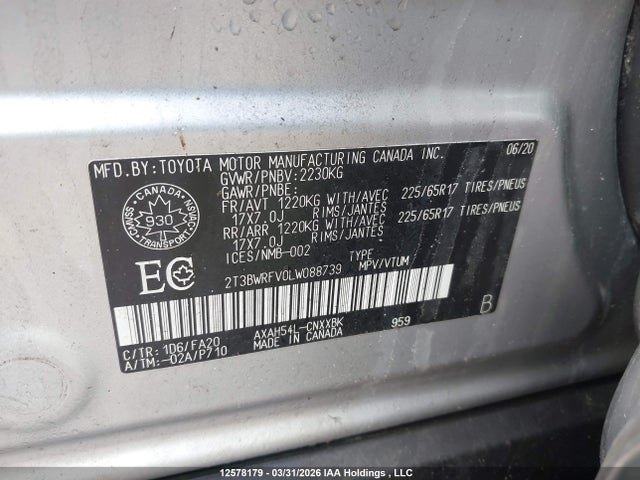 2T3BWRFV0LW088739 Toyota RAV4