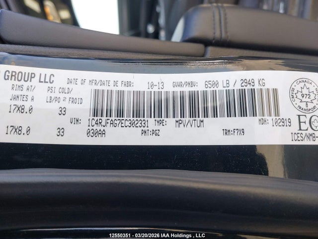 Aukcja sprzedaży 2014 Jeep Grand Cherokee Laredo, vin: 1C4RJFAG7EC302331, numer aukcji: 12550351