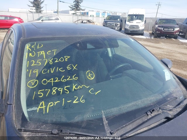 Auction sale of the 2019 Honda Civic Ex, vin: 2HGFC2F76KH042626, lot number: 12578208
