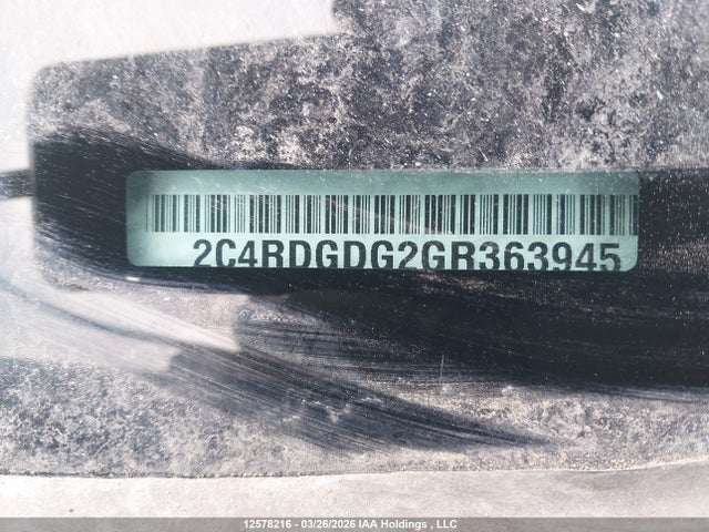 Aukcja sprzedaży 2016 Dodge Grand Caravan Crew, vin: 2C4RDGDG2GR363945, numer aukcji: 12578216