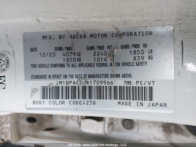JM1BPACM4R1709966 Mazda MAZDA3