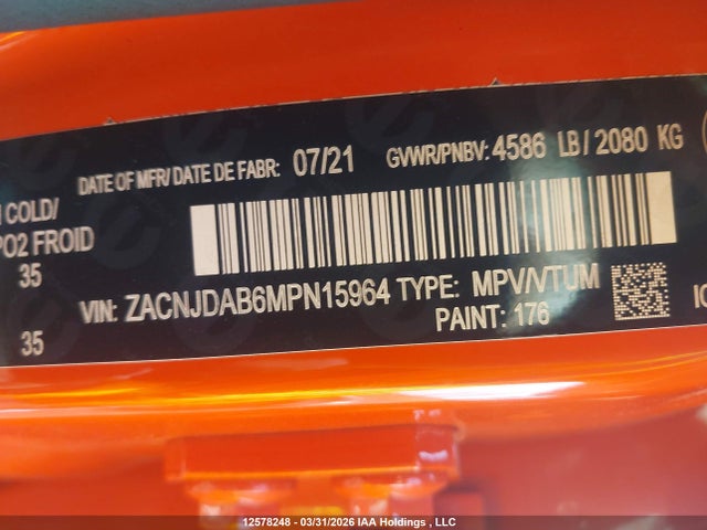 ZACNJDAB6MPN15964 Jeep Renegade Jeepster