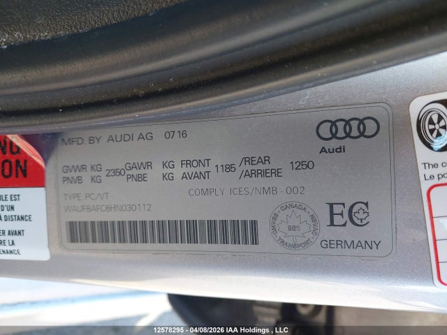 Aukcja sprzedaży 2017 Audi A6 Premium, vin: WAUF8AFC8HN030112, numer aukcji: 12578295