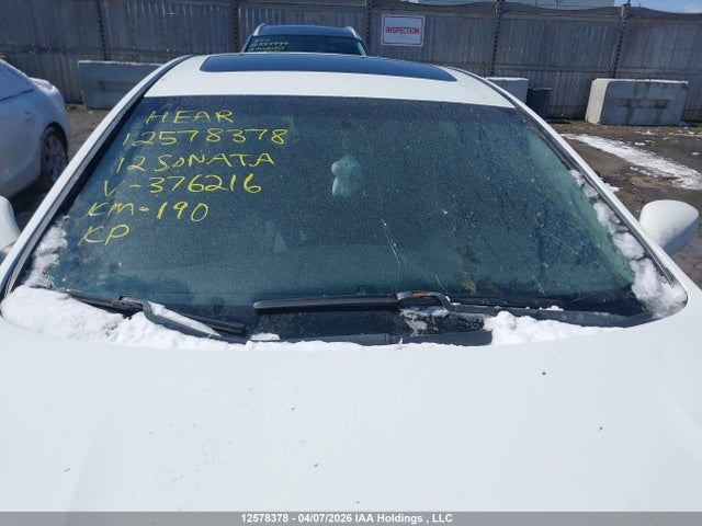 12578378 :رقم المزاد ، 5NPEB4AC5CH376216 vin ، 2012 Hyundai Sonata Gls مزاد بيع