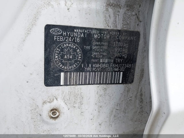 KMHD84LF6HU123481 Hyundai Elantra Se/value/limited