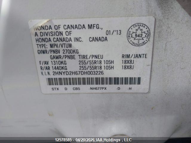 Aukcja sprzedaży 2013 Acura Mdx Advance, vin: 2HNYD2H67DH003226, numer aukcji: 12578585