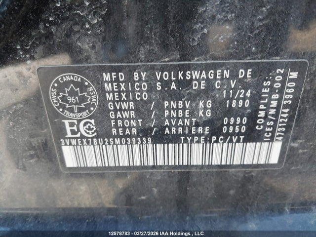 3VWEX7BU2SM039339 Volkswagen JETTA SE