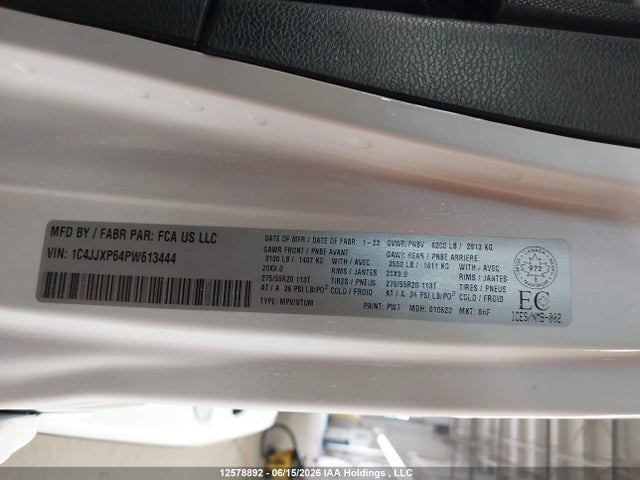2023 Jeep Wrangler Sahara 4xe მანქანა იყიდება აუქციონზე, vin: 1C4JJXP64PW613444, აუქციონის ნომერი: 12578892