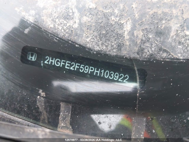 2HGFE2F59PH103922 Honda Civic Sport/sport-b