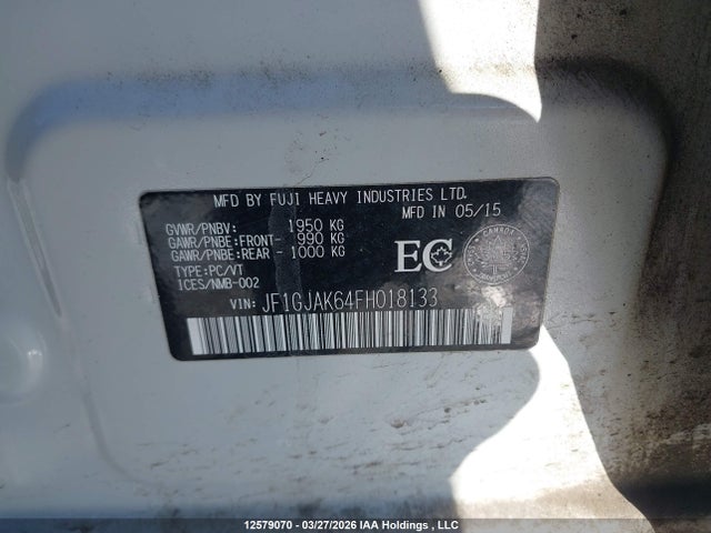 JF1GJAK64FH018133 Subaru Impreza Premium Plus