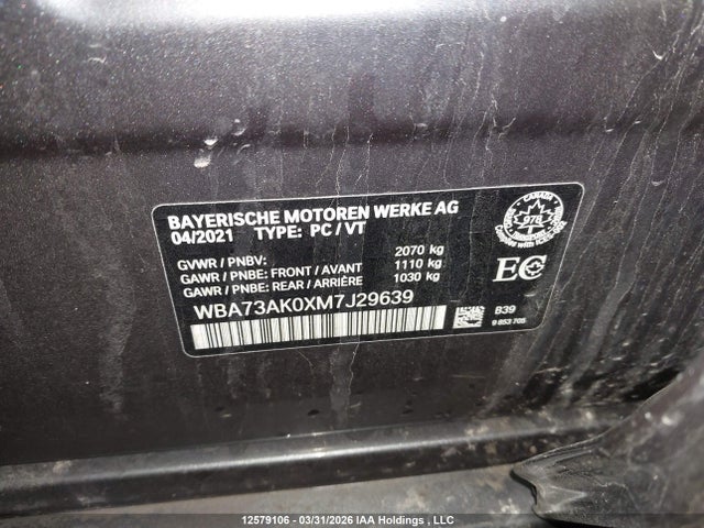 WBA73AK0XM7J29639 BMW 228i Gran Coupe Xdrive