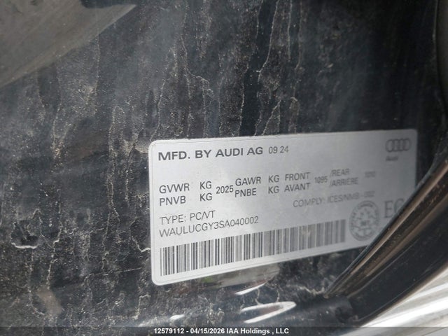WAULUCGY3SA040002 Audi A3