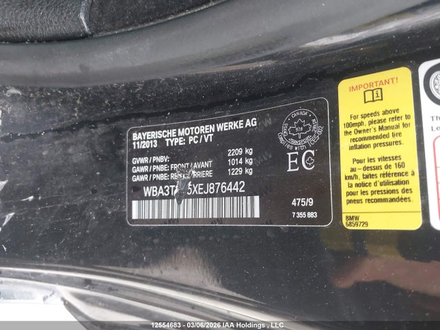 Aukcja sprzedaży 2014 Bmw 4 Series, vin: WBA3T3C5XEJ876442, numer aukcji: 12554683