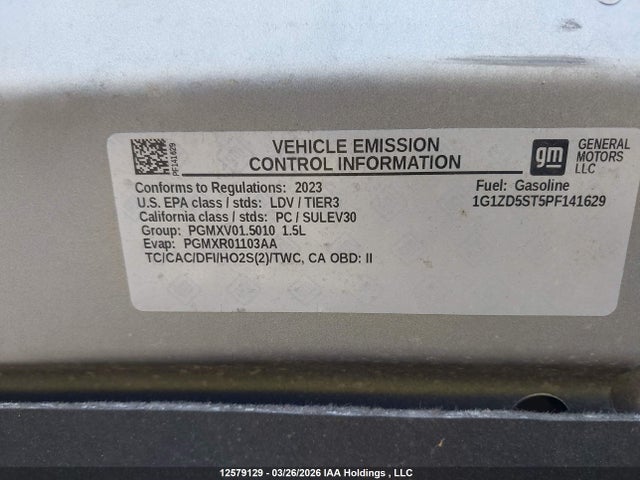 1G1ZD5ST5PF141629 Chevrolet MALIBU LT